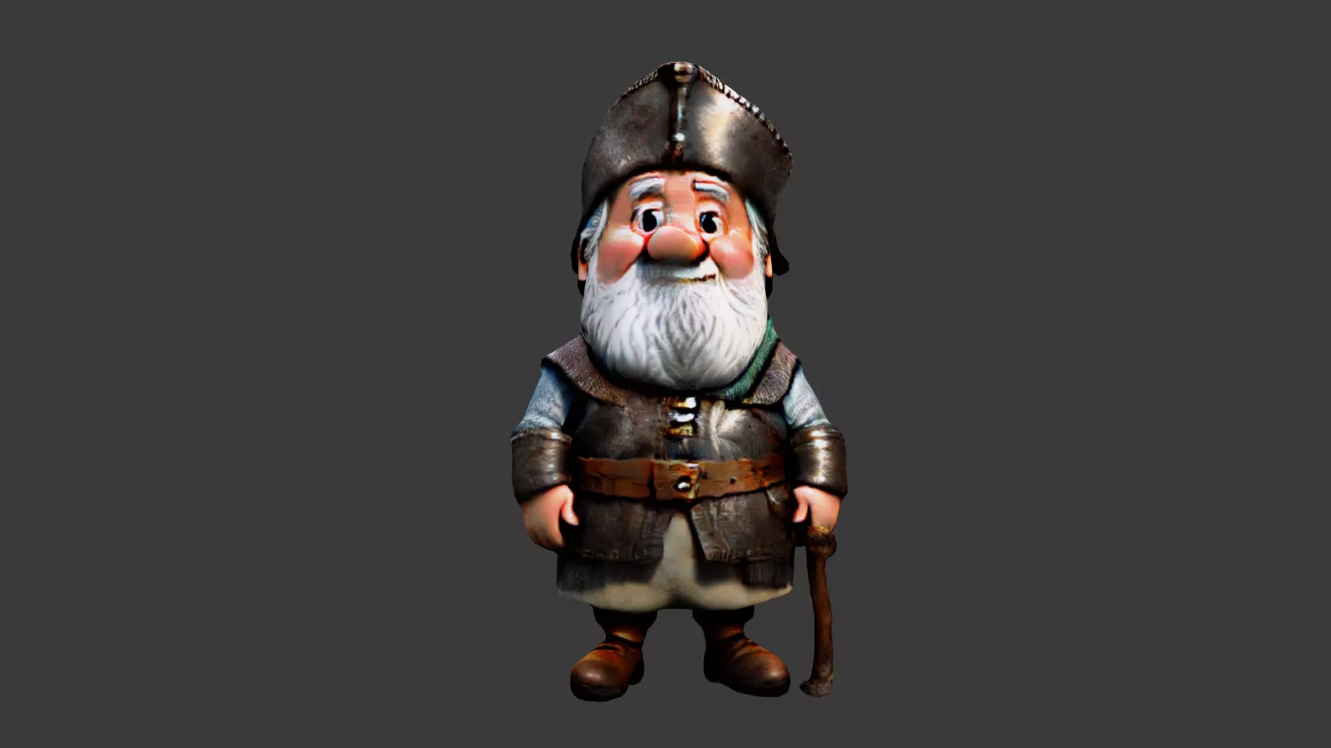 Grandfather  Low-poly 3D model_0