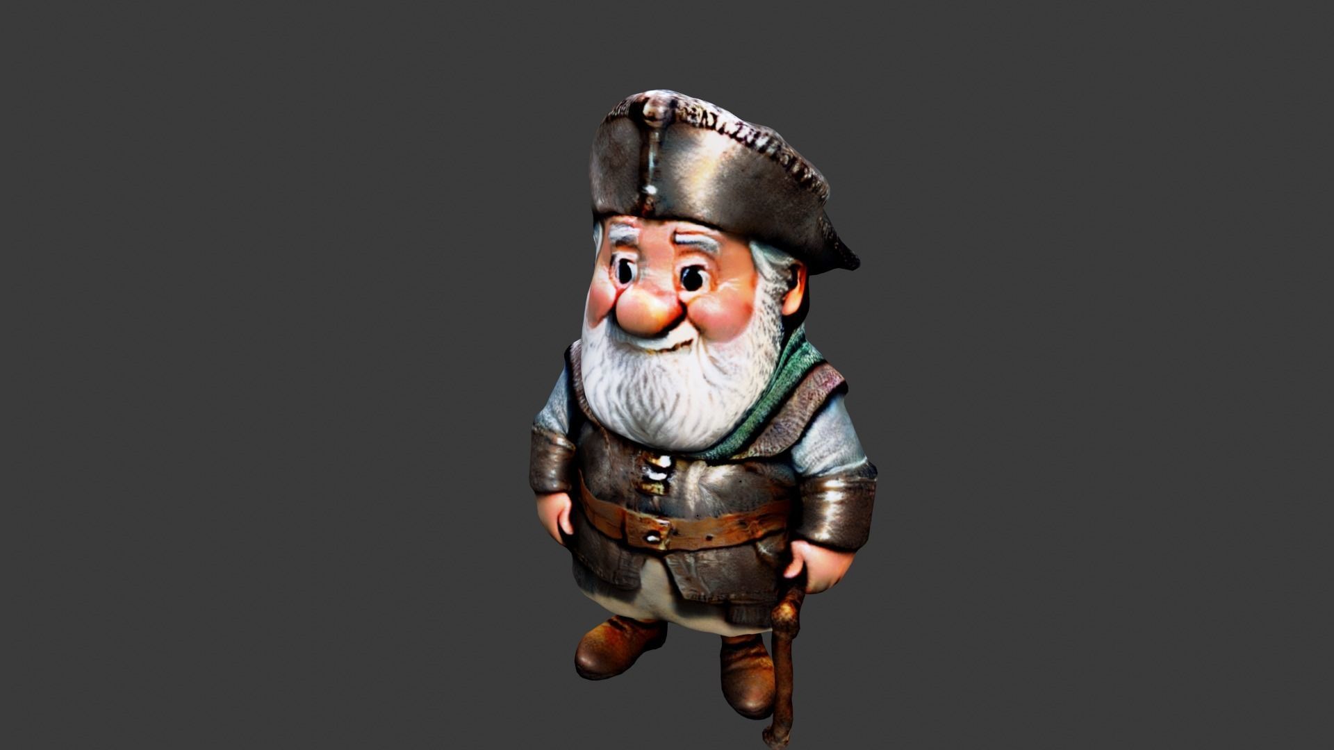 Grandfather  Low-poly 3D model_3