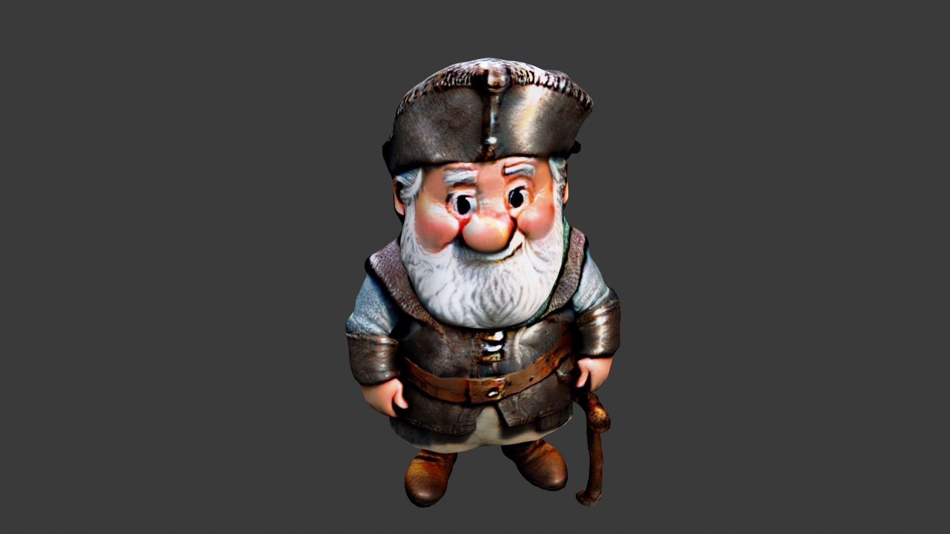 Grandfather  Low-poly 3D model_5
