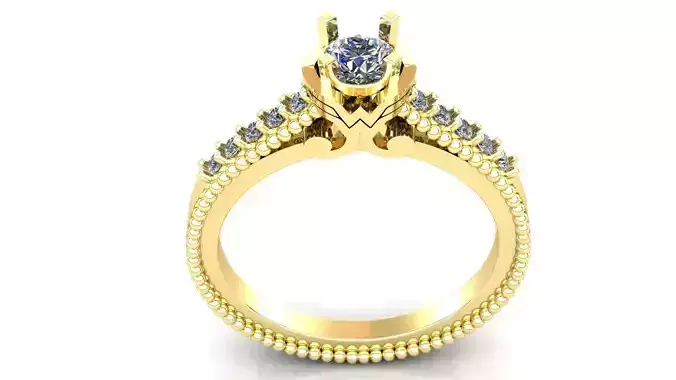 Wonder woman ring with stones 3D print model