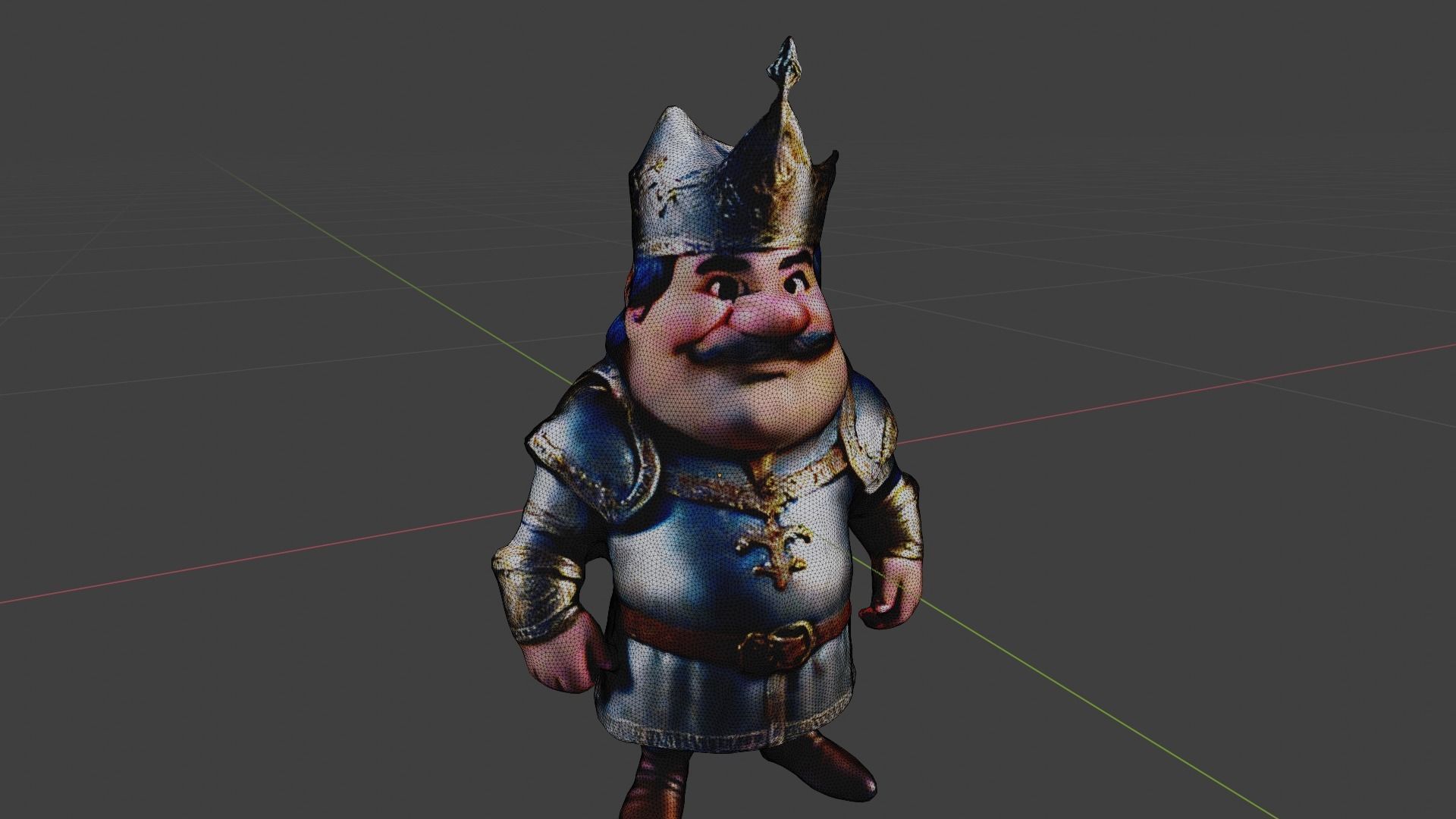 Medieval King Low-poly 3D model_7