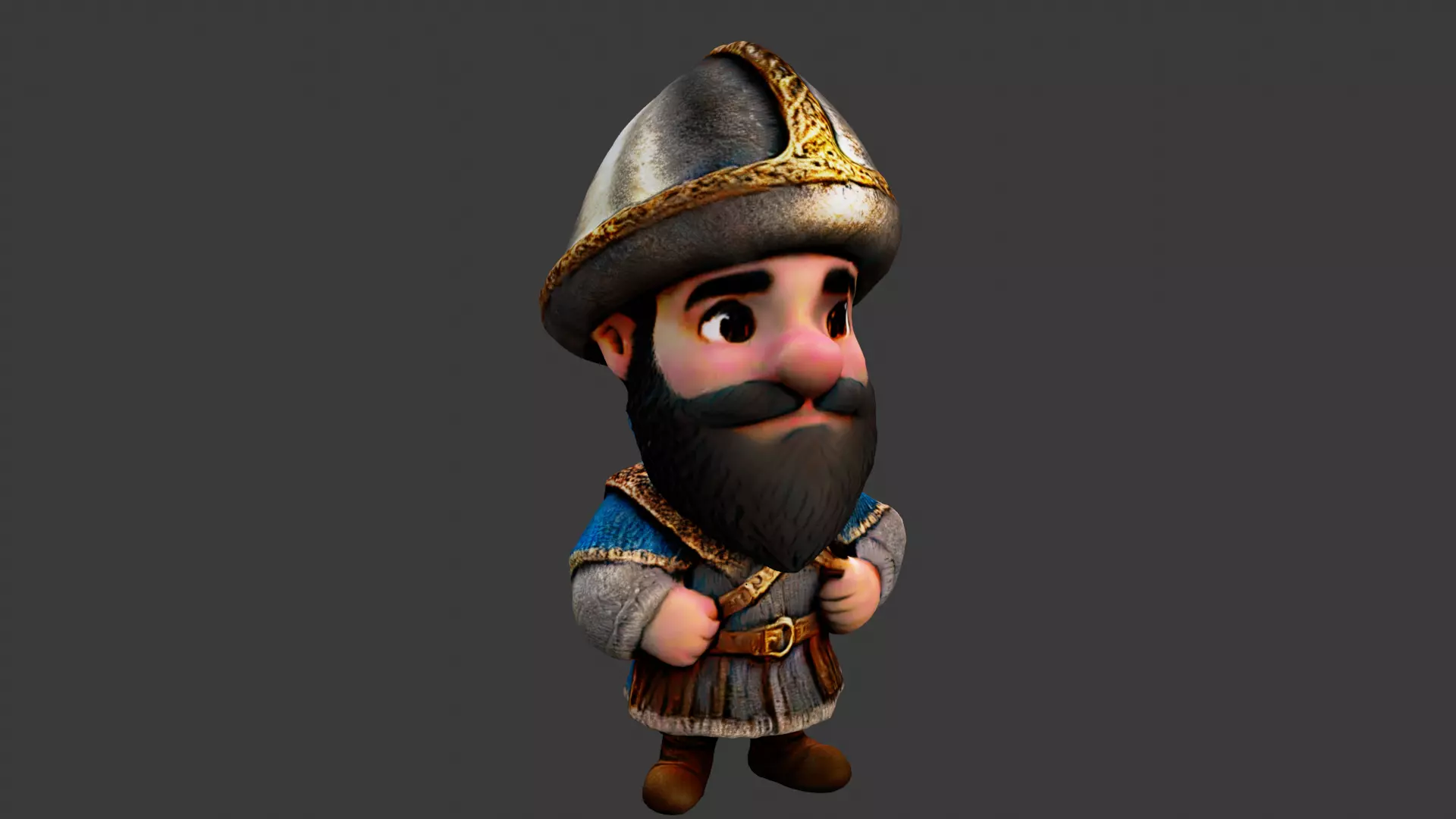 Medieval Arab Man Low-poly 3D model