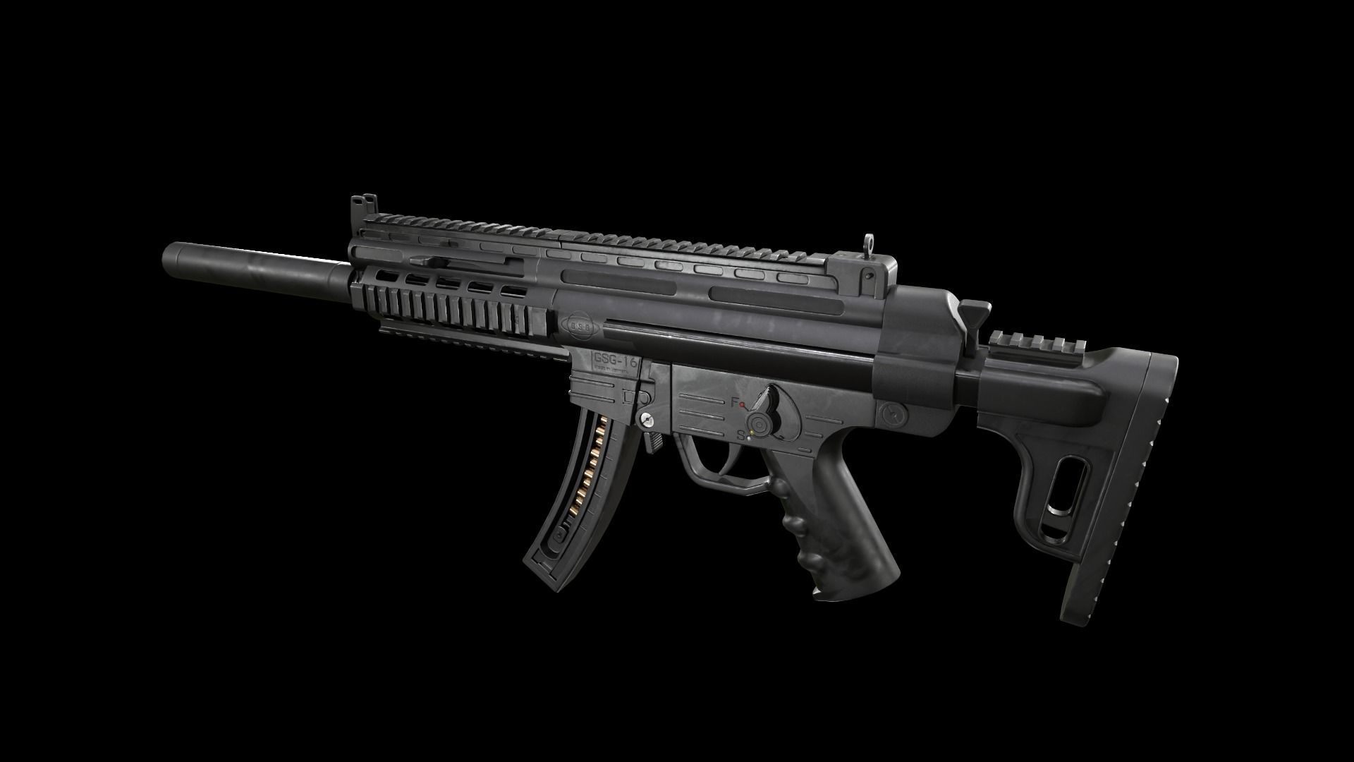 MP 5 GSG 16 Low-poly 3D model_10