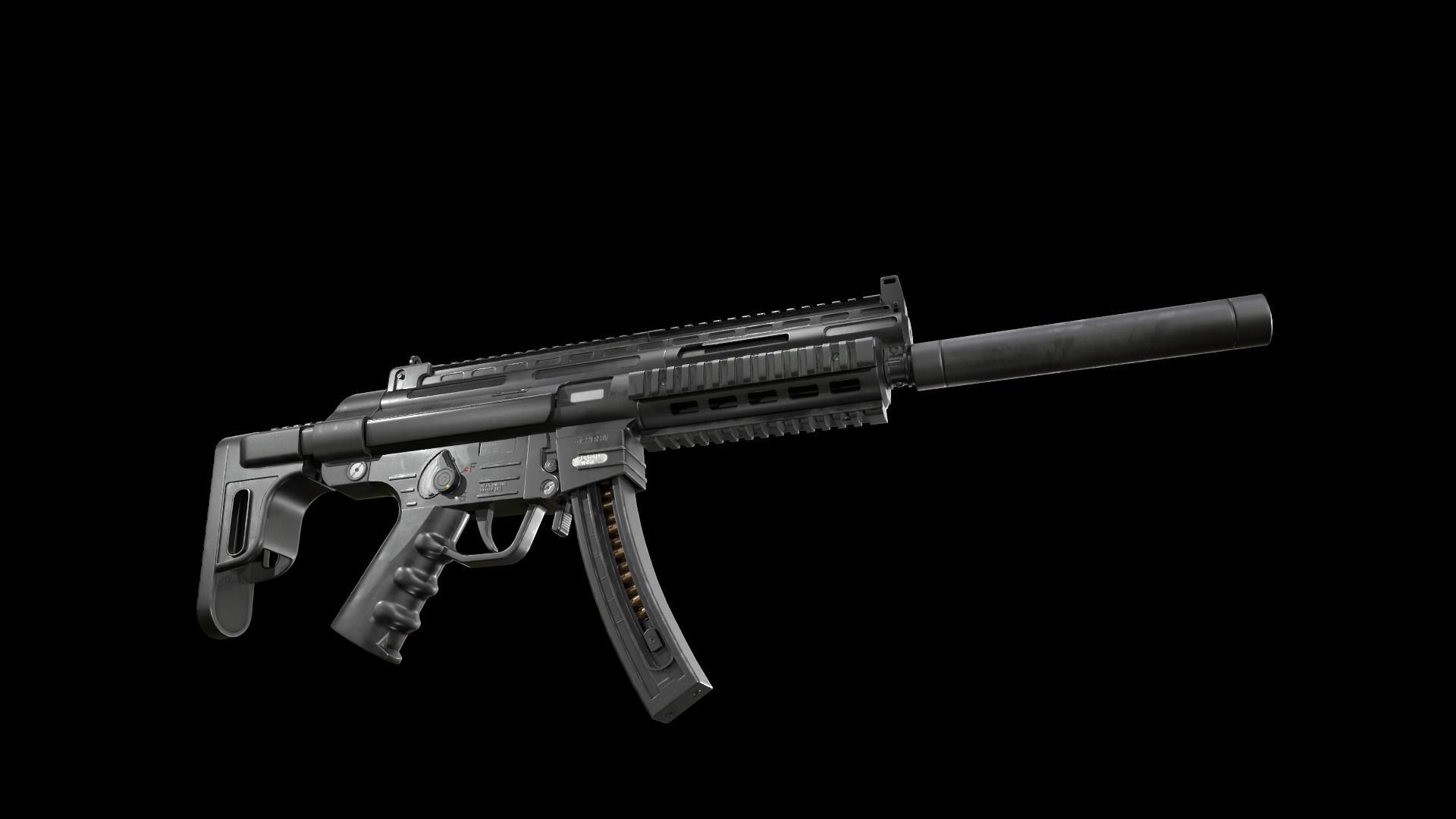 MP 5 GSG 16 Low-poly 3D model_9