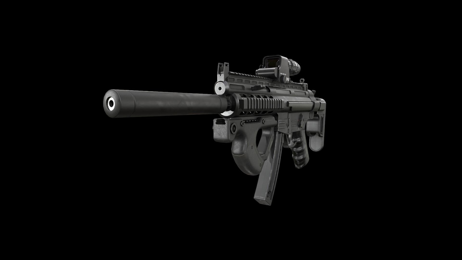 MP 5 GSG 16 Low-poly 3D model_6