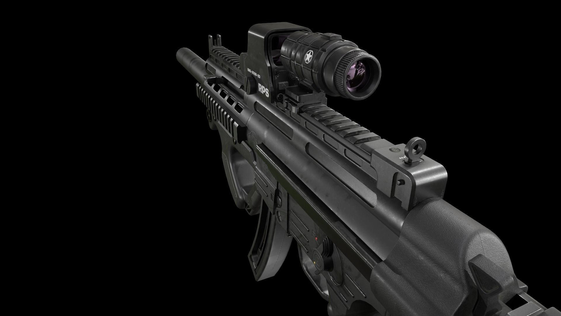 MP 5 GSG 16 Low-poly 3D model_4