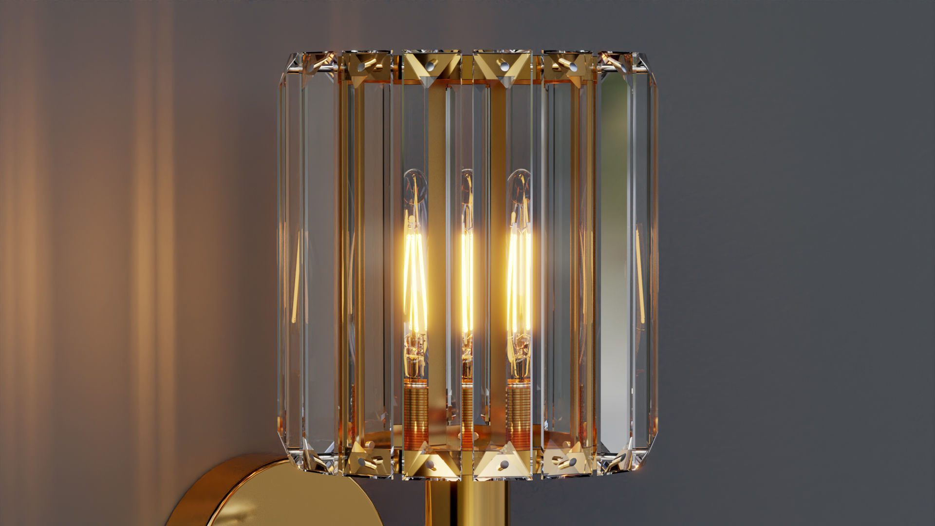 Crystal Sconce 3D model_4