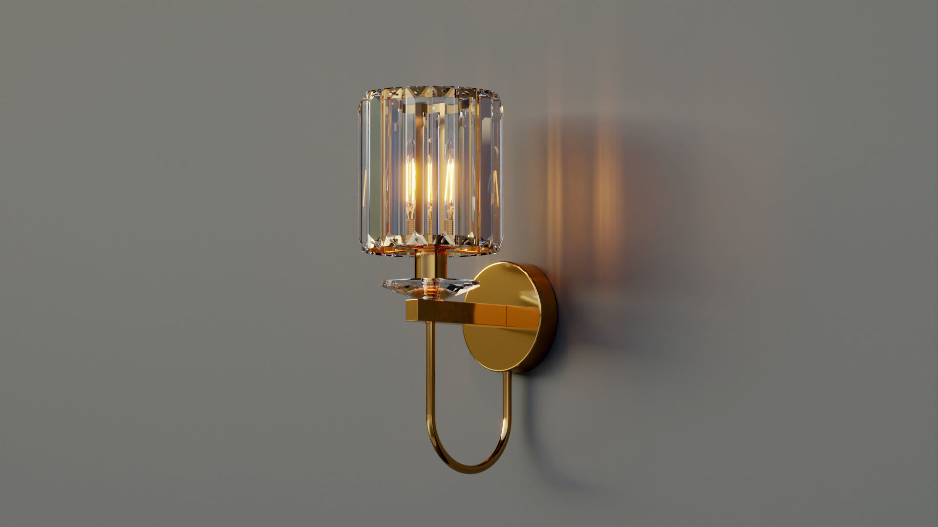 Crystal Sconce 3D model_2