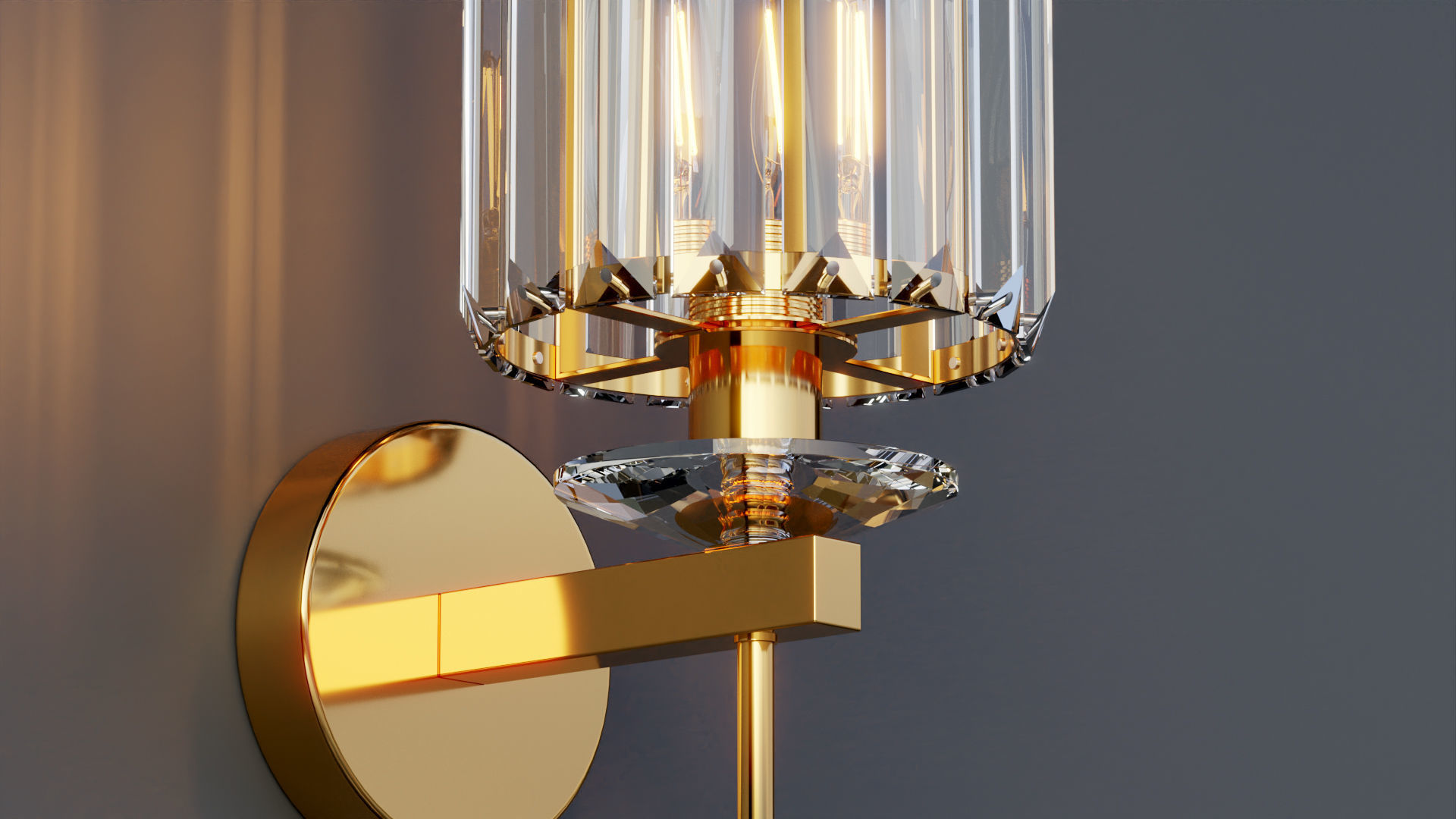 Crystal Sconce 3D model_5