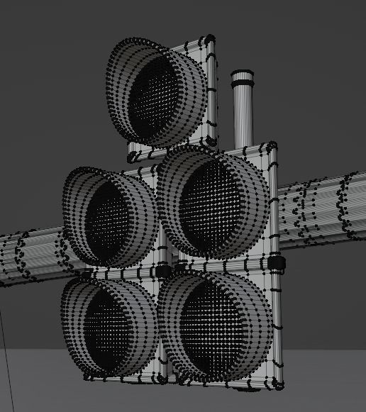 City Downtown Traffic Lights and Signals PACK 1 3D model_2