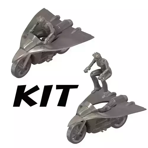 KIT Jeeg Motorcycle with Hiroshi Shiba 3D print model