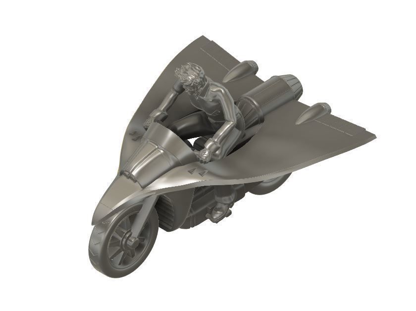 KIT Jeeg Motorcycle with Hiroshi Shiba 3D print model_1