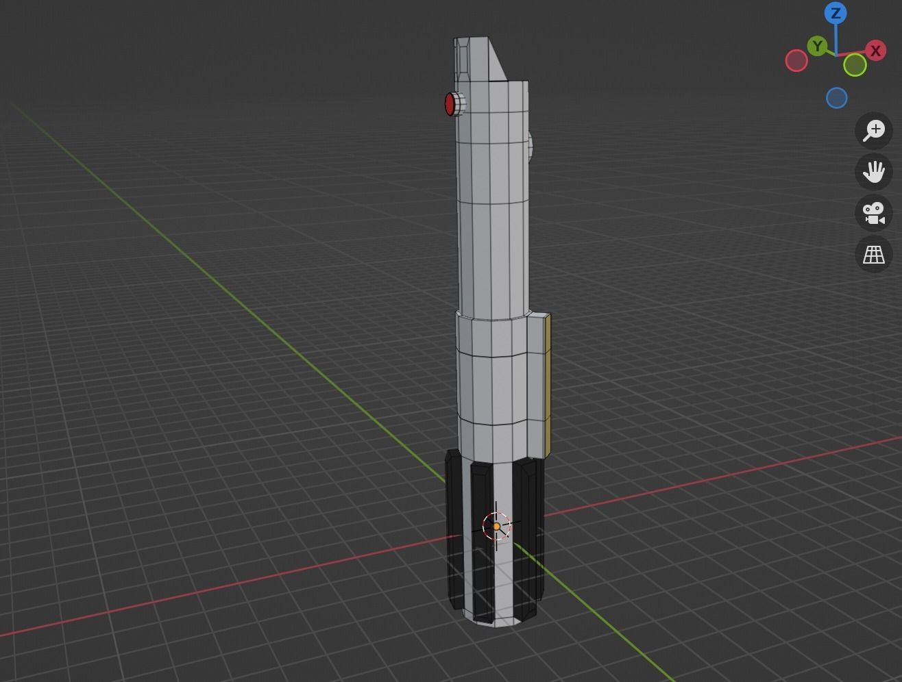 Anakin Skywalker Lightsaber Hilt Low-poly 3D model_1