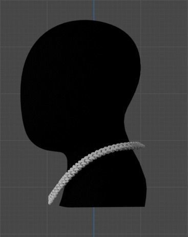 The art in three dimensions that you can wear Cadena Cubana Low-poly 3D model_1