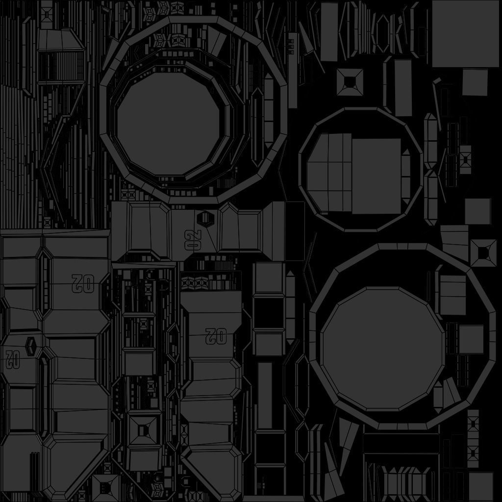 SciFi Cyberpunk Building 02 Low-poly 3D model_9