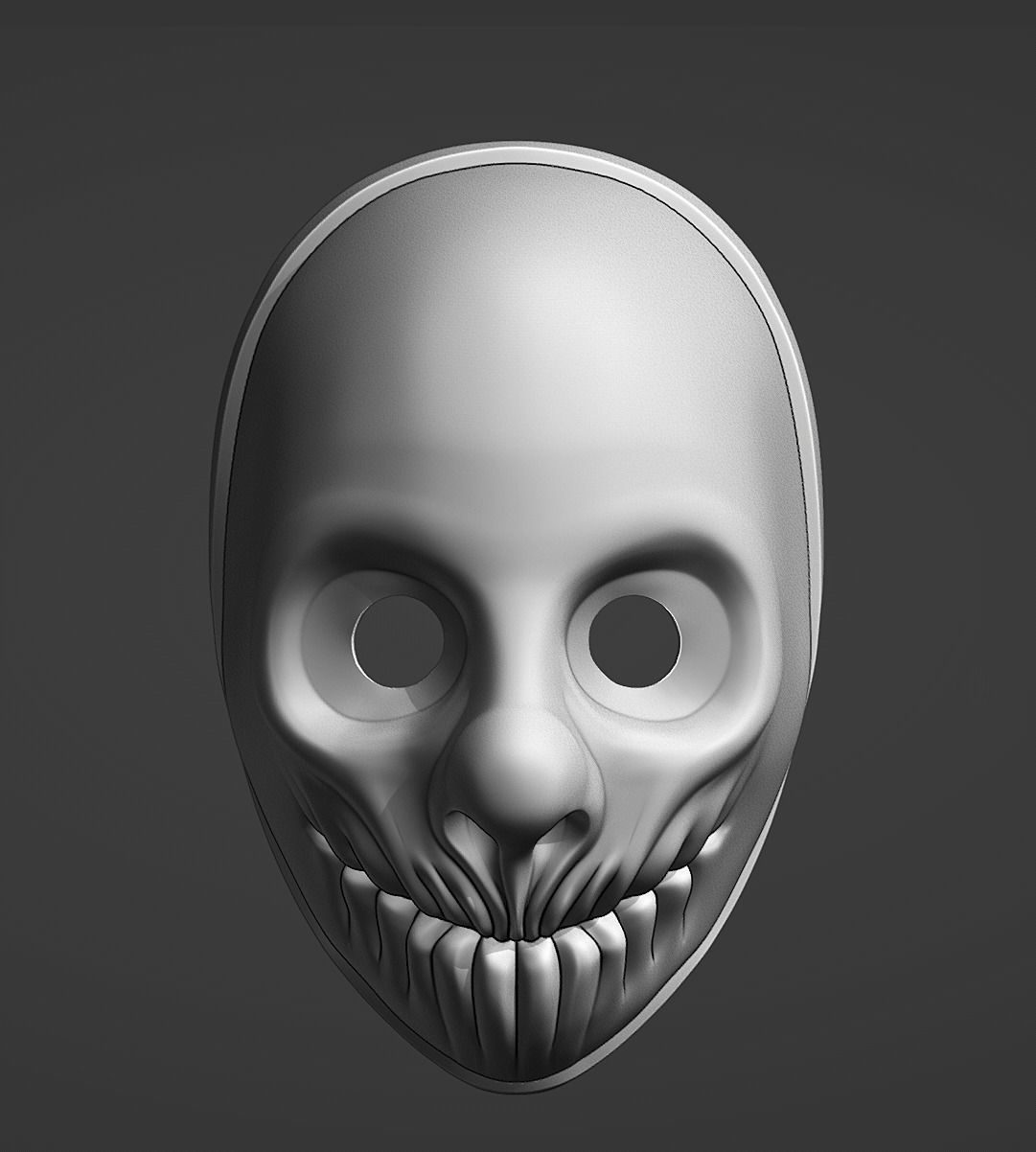 Wolf mask from Payday 2  3D print model_4