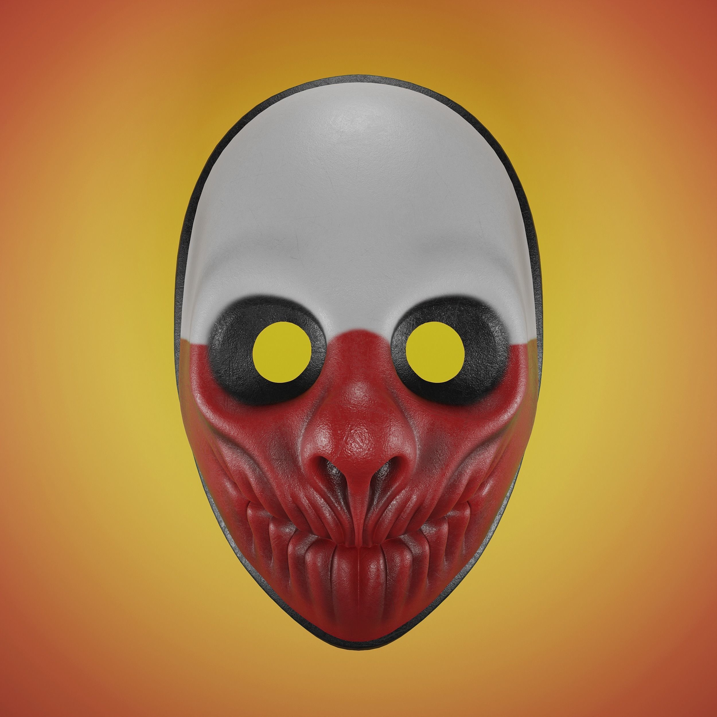 Wolf mask from Payday 2  3D print model_1