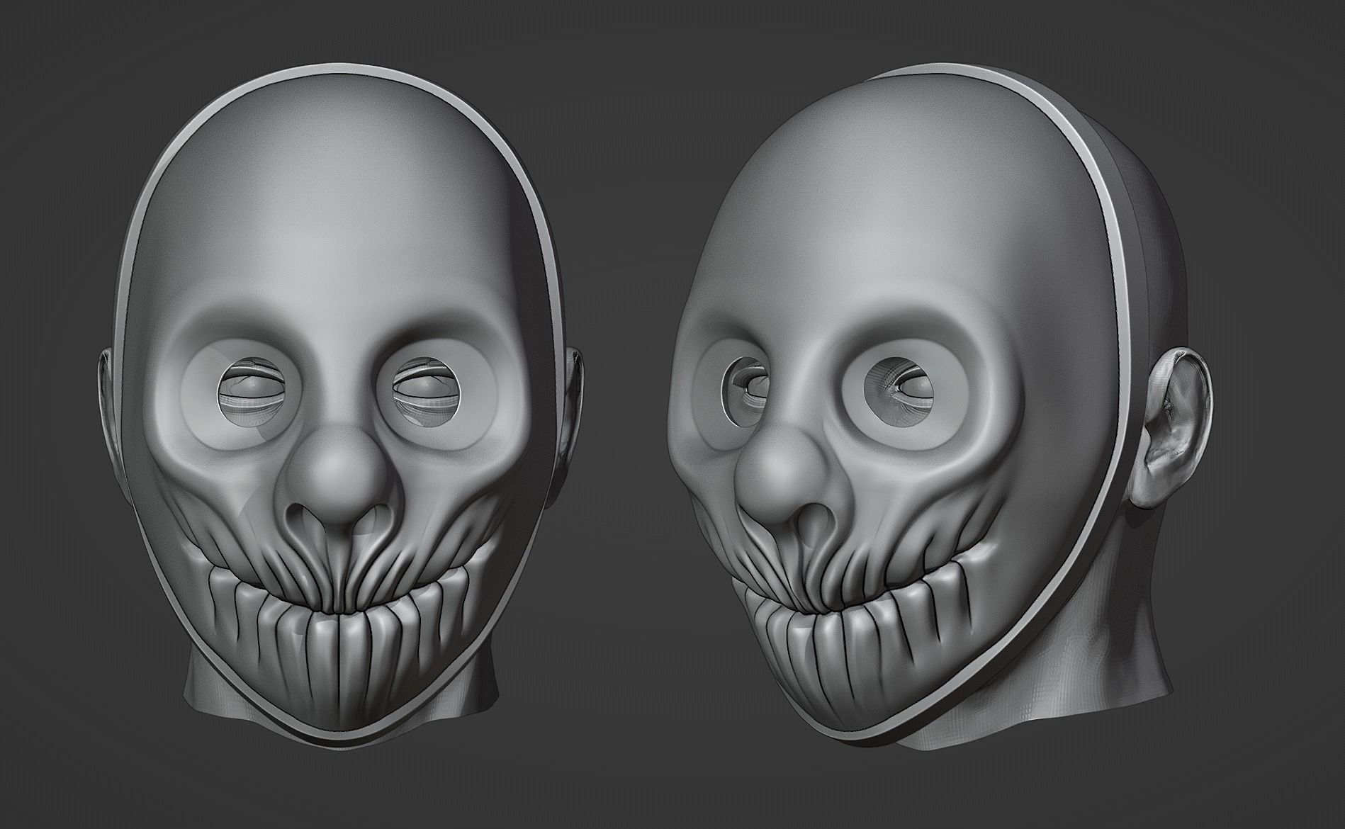 Wolf mask from Payday 2  3D print model_3