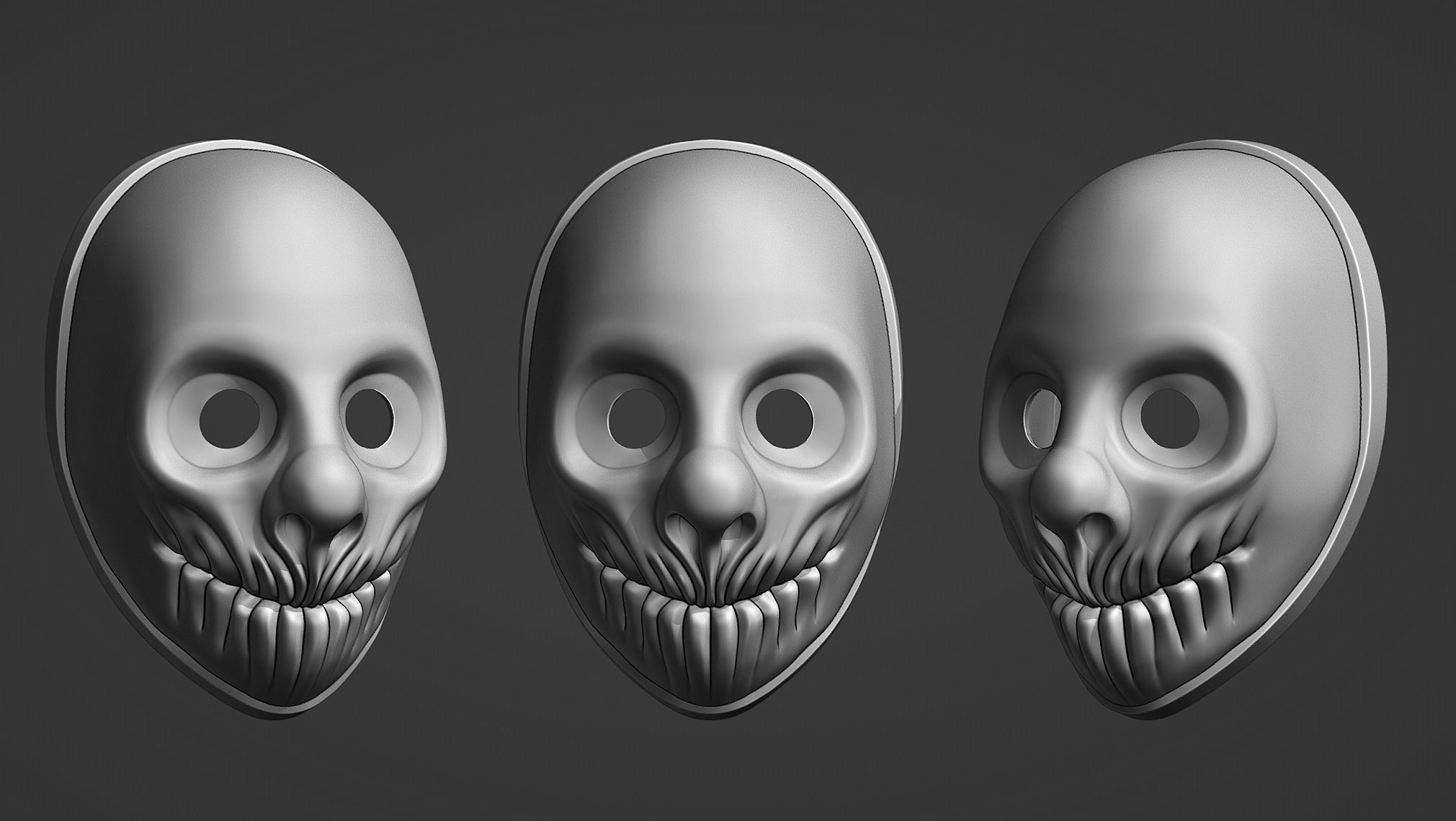 Wolf mask from Payday 2  3D print model_5
