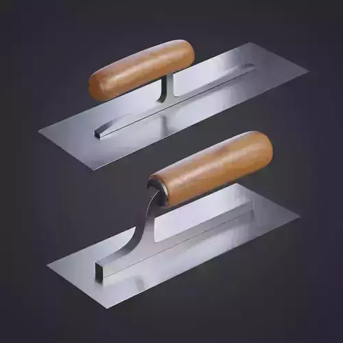 Two Plastering Trowels 3D Model Collection