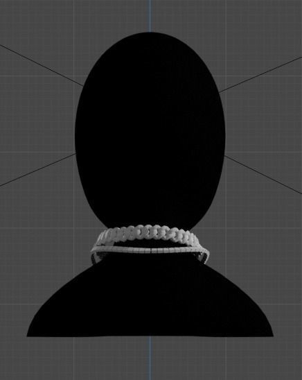 Bring Creativity to your Neck with Our Cuban Chains Low-poly 3D model_2