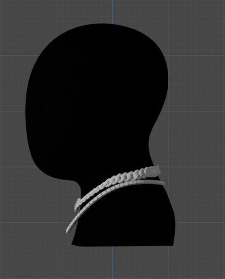 Bring Creativity to your Neck with Our Cuban Chains Low-poly 3D model_1