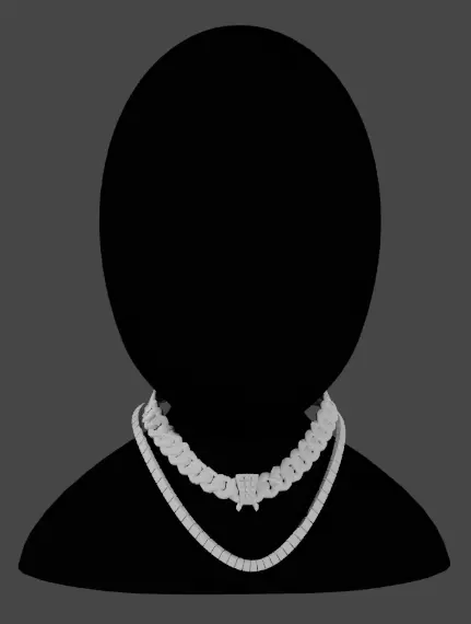 Bring Creativity to your Neck with Our Cuban Chains Low-poly 3D model_0