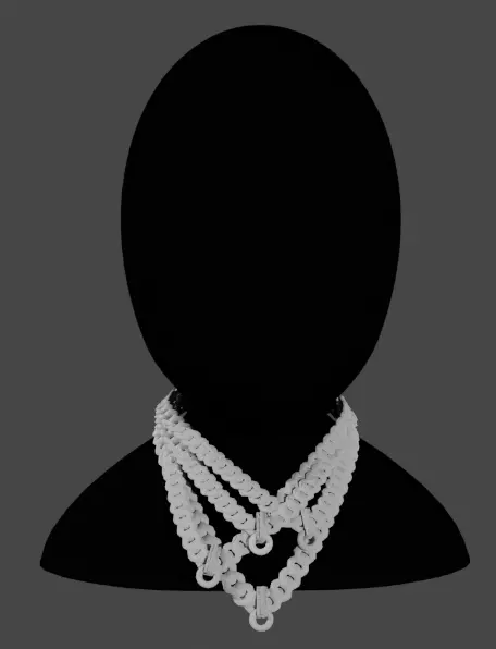 Discover the Magic of Digital Art cuban chain Low-poly 3D model_0