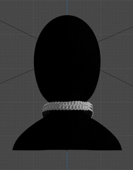 Discover the Magic of Digital Art cuban chain Low-poly 3D model_2