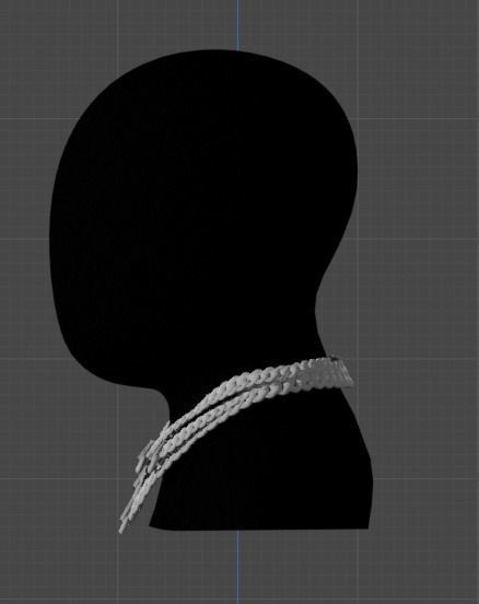 Discover the Magic of Digital Art cuban chain Low-poly 3D model_1