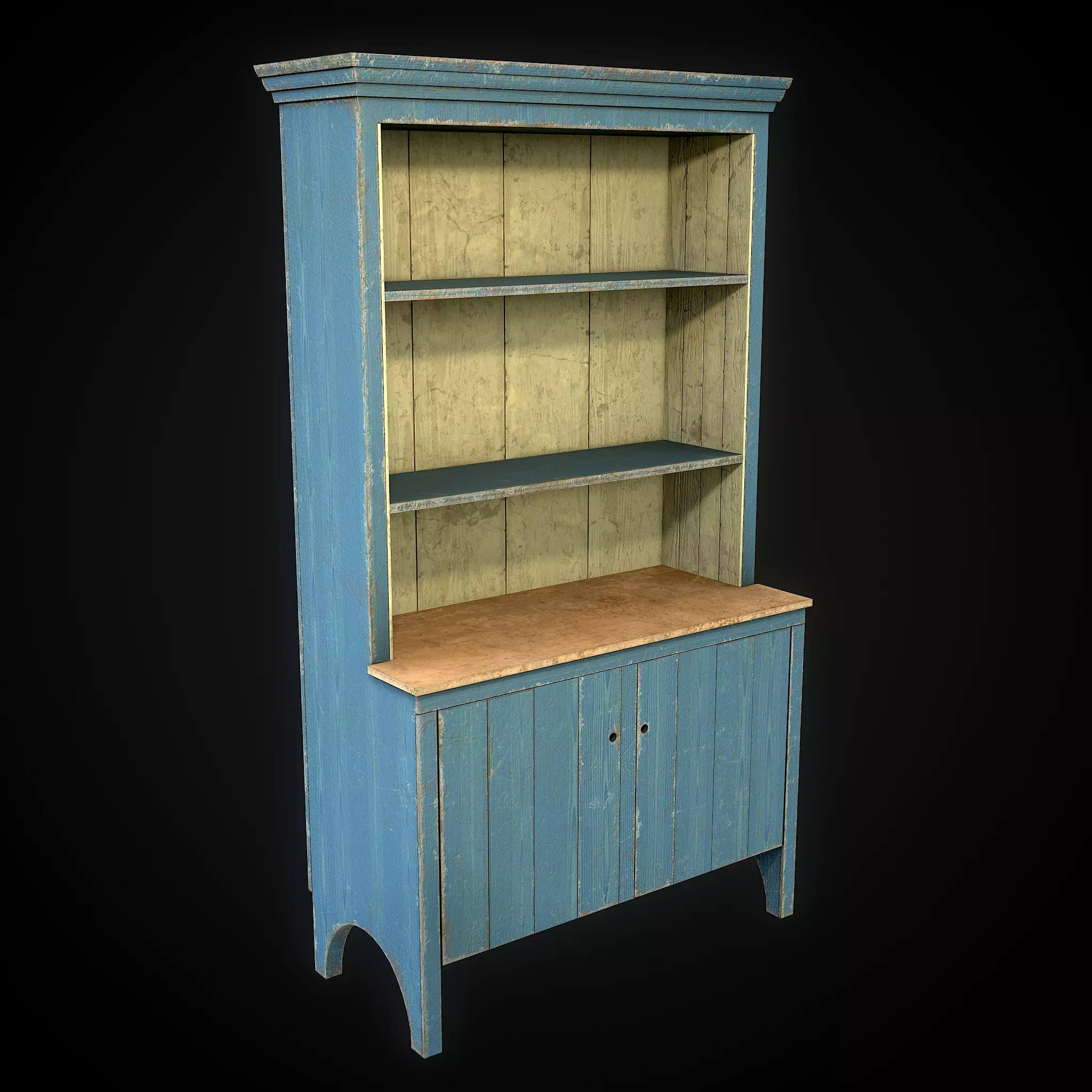 OldDresser01 Free low-poly 3D model_0