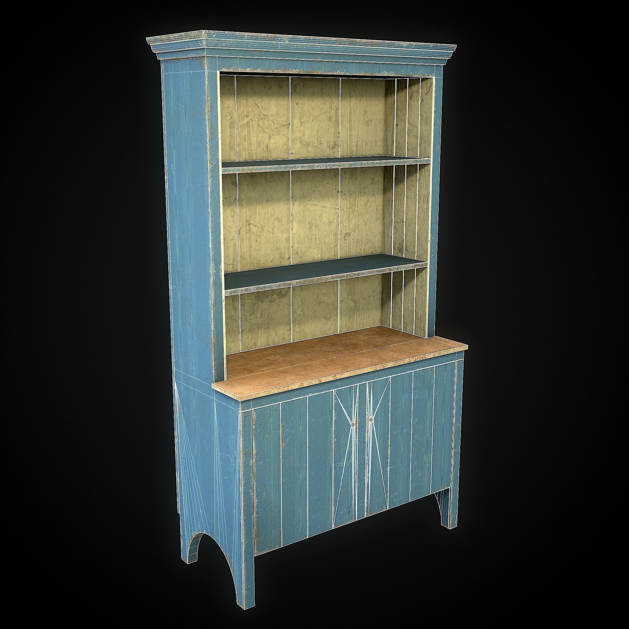 OldDresser01 Free low-poly 3D model_10