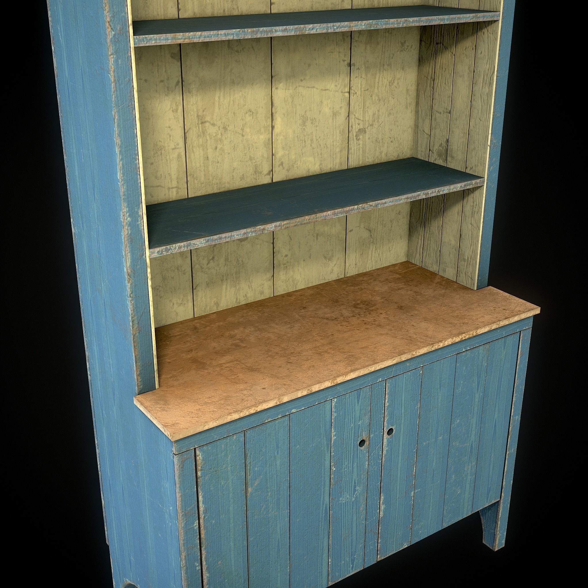 OldDresser01 Free low-poly 3D model_9