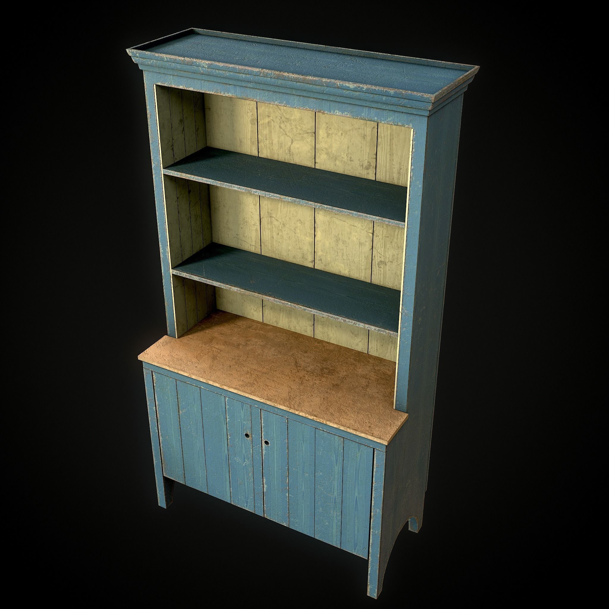 OldDresser01 Free low-poly 3D model_4