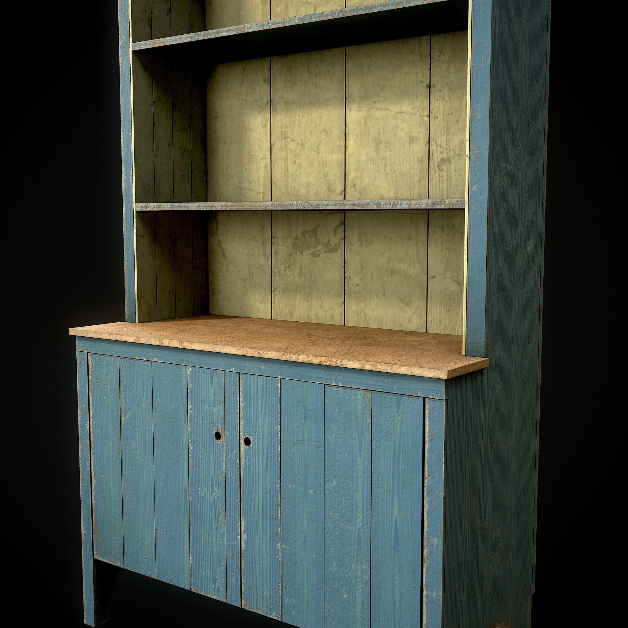 OldDresser01 Free low-poly 3D model_8