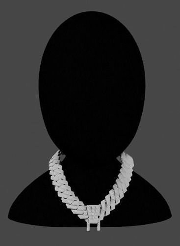 Transform your Style with the Cuban chains Low-poly 3D model