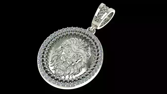 Lion Pendant  3D-Printable Ornamental Jewelry Design 3D print model