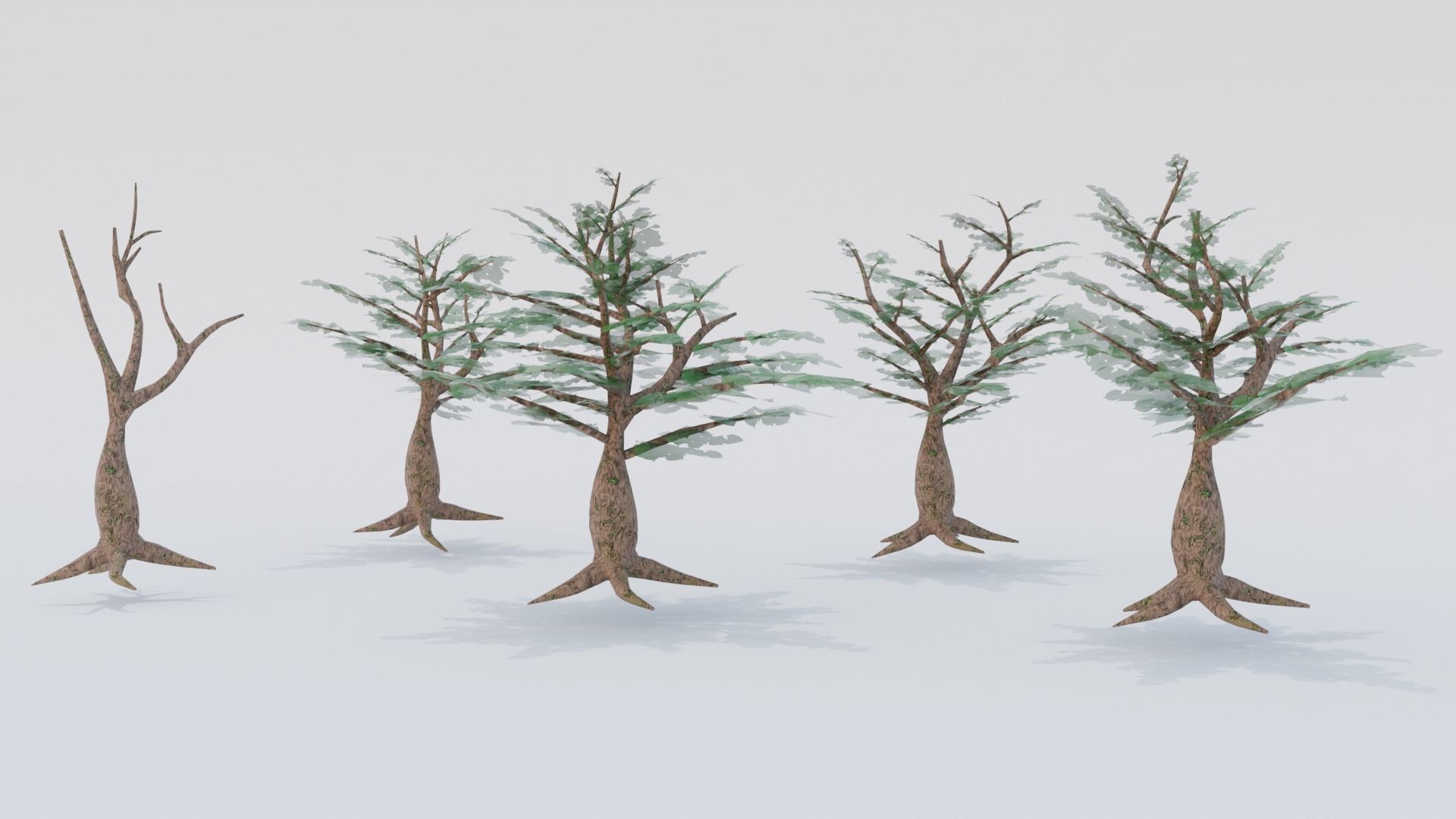 Low Poly Tree Pack Low-poly 3D model_9