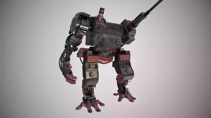 war armor robot Low-poly 3D model war armor robot Low-poly 3D model
