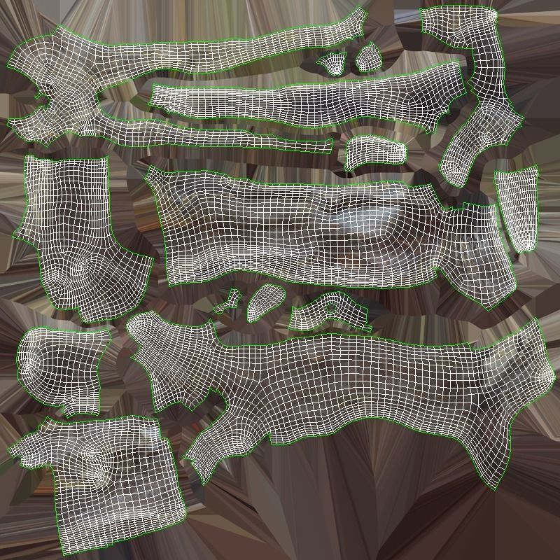 Natural Wood Bench Low-poly 3D model_23