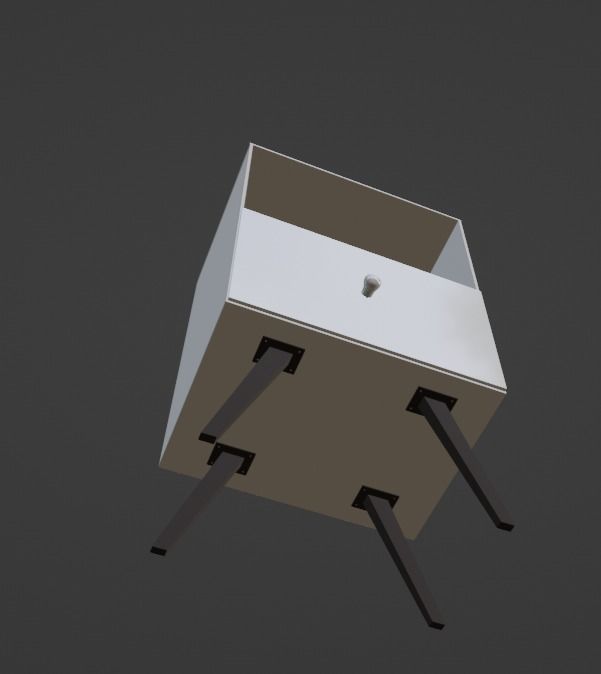 Bedsidetable 3D model_3