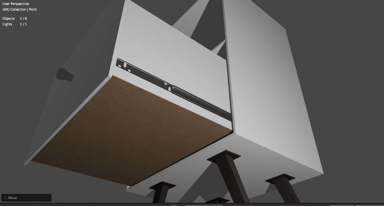 Bedsidetable 3D model_6