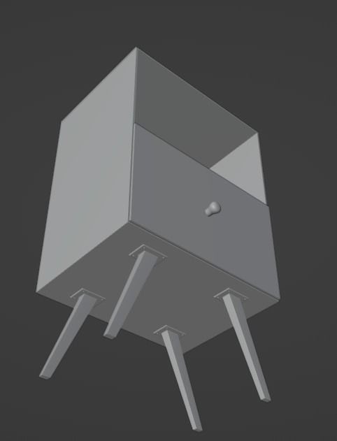 Bedsidetable 3D model_4