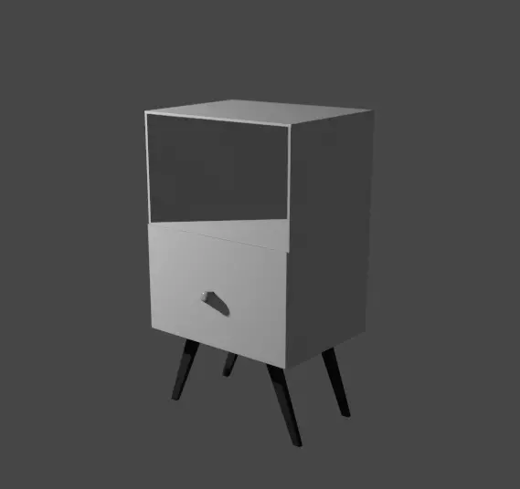 Bedsidetable 3D model_0