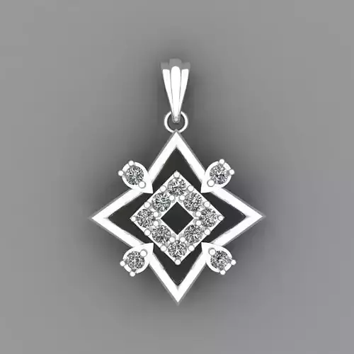 Diamond Women Pendant 3D print Model
