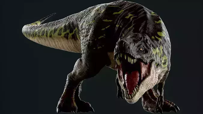 TRex roaring ready to print 3D print model