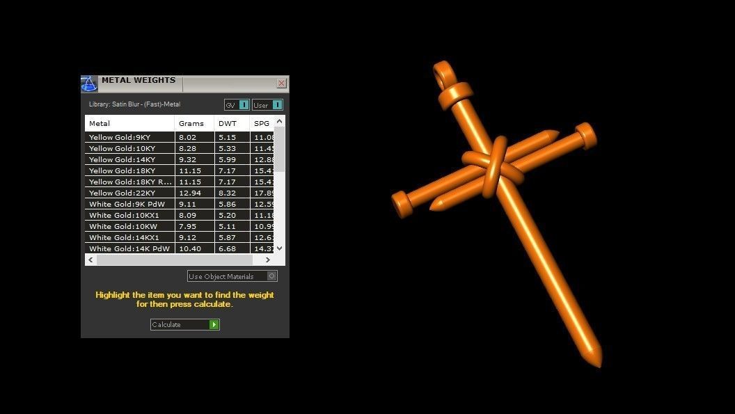 nail cross pendant 3D print model_17