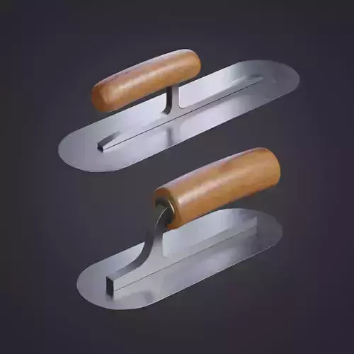 Two Pool Trowels 3D Model Collection