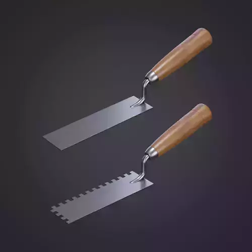 Two Margin Trowels 3D Model Collection