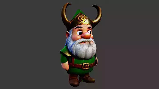Viking King Low-poly 3D model